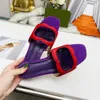 Interlockings Cut-Out Slipper Designer Women Slides Luxury Suede Leather Sandals Summer Beach Flip Flops Italy Brand Hollow Out Slipper