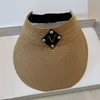 Moda kadın güneş vizör tasarımcısı vizörler şapka casquette lüks marka sunhat erkekler çim örgü güneş kabuğu açık hava gündelik başlık ayarlanabilir hasır şapka