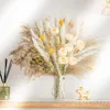 Fleurs décoratives 62-109pcs herbe de pampa séchée phragmites naturelles boho bouquet ensemble pour la maison salon table décor de fête de mariage