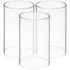 Candle Holders Windproof Lampshade Protectors Decorative Glass Holder Shades Open Ended Covers Desktop Transparent Home Supplies Table