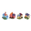 Garden Decorations 4st House Toys Playset Landscape Ornaments Accessorie Fairy