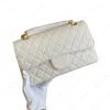 Klassieke Rechthoekige Leren Tas Dames Dubbele Flap Tassen Kalfsleer Designer Koeienhuid Goud Metaal Gematelasseerd Kaviaarketting Clutch Gewatteerde Muti Pochette Handtas Portemonnee