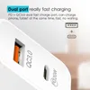 18W 20W PD Type C Quick Charger QC3.0 USB Dual Port Power Adapter Hoge kwaliteit voor iPhone 13 Pro Max voor Samsung S10 S20 -smartphone