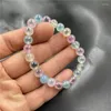 Strand 8mm Colorful Sugar Heart Agate Armband Chalcedony