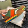 Lyxdesigner sneakers män springskor plattform mode retro kontrast sport tom casual svart vit tränare