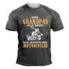 Mens Tshirts Yaz Motosiklet Tshirt Erkekler için Motor Bikter 3D Baskı Vintage Kısa Kollu Yaşlı Adam Tee Sesli Homme Moto Yarışı Camiseta 230404