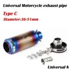 Avgasrörsbil DVR 51mm 60mm Motorcykel Muffler Kolfiber Escape DB Killer Dirt Bike Scooter för SC Project BWS PCX1 Drop Deliv DHKP6