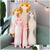 Peluches Animaux En Peluche Fabricants En Gros 50Cm 3 Couleurs Rayé Chat Canapé Oreiller En Peluche Jouet Dessin Animé Grande Poupée Cadeau Pour Enfants Drop Dhi1S