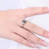 Cluster Rings Gem's Beauty 925 Sterling Silver Moss Agate Ring Luxury Gemstone Prong Seting Engagement Fine Jewelry for Women