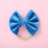 Accessoires pour cheveux Born Baby Bandeau Big Bows Filles Mince Nylon Bandeaux Ruban Infant Soild Head Bands Princesse Headwrap Bandage