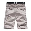 Shorts masculinos de verão masculino shorts de carga masculina shorts táticos verdes shorts de trabalho solto masculino sem cinto 230404