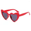 Solglasögon 2023 Fashion Color Hearthaped Party Women Vintage Heart Outdoor Sun Glasses Female Hip Hop Shades Gafas de Sol