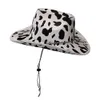 Canival Cosplay drôle perruque chapeau accessoires de fête lait vache style Cowboy chapeaux casquette