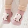 First Walkers Baby Socks For Girl Boys Cartoon Animal Doll Anti Slip Soft Thicken Furry Warm Winter Autumn Toddler Indoor Floor Kids