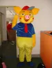 Alta qualidade amarelo pequeno porco mascote trajes halloween fantasia vestido de desenho animado personagem carnaval natal páscoa publicidade festa de aniversário