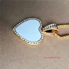 Pendant Necklaces Sublimation Blank Heart Shape Pendants Transfer Printing Jewelry Consumables One Sided 10pcs/lot