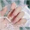 Prezent Cukierki Kolory Mieszana Sixaid Okrągły szklane kryształowe koraliki AB 3D Nail Art DIY Flatback Acryl Kamienie Dekoracje 220718 Dr Dhwy6