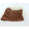 Blankets Born Props Po Layer Chunky Faux Wool Blanket Knitted Pattern Khaki Crochet Baby Posing Backdrop