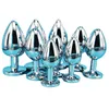 Nouveauté Plug Anal en métal 3 tailles jouets godemichet Anal jouet sexuel bijou en cristal à vendre 496