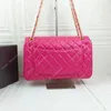 Metal 2024SS Fuchsia F/W FRANCE TORBS WOMENTAME TORB CLASSY ZŁOTA/SREBRNO DOUBLITOWANA KLAP JUMBO MATELASSE Crossbody torebki na ramię