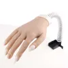 Костюмы комбинезона из силикона с зажимом и ногтями, обновление для практики дизайна ногтей, накладные руки, правая рука