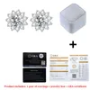 Stud Quke Real Diamond Snowflake Stud Pendientes 0.5ct D Color VVS1 Puro 925 Plata esterlina para mujeres Boda Joyería fina 230403