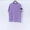 Stonees ilha t camisa chaopai apedrejado manga cruzada camiseta com impressão de logotipo solto em torno do pescoço casal camisa inferior para homem 807