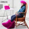 Feminino peludo pele do falso tornozelo e saco bandana define botas de lã fofa fuzzy sapatos de pelúcia mulher quente bota de neve plana t231104