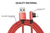 USB Micro Cable 2A 90 -градусный шнур для зарядного устройства Data Data Data для iPhone 13 14 Samsung Xiaomi Accessories