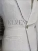 Herenpakken blazers op maat gemaakte groomsmen wit patroon bruidegom tuxedos sjaal rapel 2 stcs bruiloft man jacketwaps kostuum homme 230404