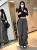 Calça feminina s y2k feminino streetwearwear cargo cargo coreano harajuku rastrear masculino de suportes de moletom de techas de pernas largas