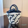 Designerskie torby torebki torebki na ramię słomka płótno torba na zakupy crossbody luksusowa moda torba kokardki