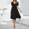 Casual Dresses Women's 2023 Womens Simple T Shirt Loose Dress High Low For Women Kne Length