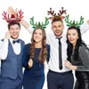Juldekorationer renar gevir pannbandsfest klä upp hårhår med öron jultillbehör gevar hattar för droppleverans AM5JA