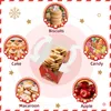 Juldekorationer presentförpackningar GABLE BOX FÖR CANDY XMAS COOKIE MED HANDLAR BAKERY GENTER Papper Behandla Holiday Wrap School Classroom P AM0XD