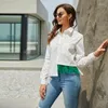 Женские блузки 2023 Перо с длинным рукавом белая рубашка Женщины весна лето повседневная мода офисная леди свободная блуз