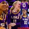 LSU Tigers Basketball 2023 Krajowy mistrz Jersey Ladazhia Williams Amani Bartlett Izzy Besselman Alisa Williams Emily Ward Custom Lsu Jersey