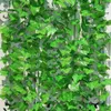 装飾的な花3ピース136 PCS葉のつる吊り葉ガーランドラタン壁装飾人工植物パーティークリーパーベゴニア