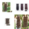 Extensions de cheveux à clipser d'excellente qualité avec clips super longs en synthétique bouclé épais 1 pièce pour tête fl produit de livraison à haute baisse Dhwdb