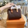 NANO SPEEDY Sac à Main Sacs Designer Sac à Bandoulière Véritable Fleur Marron 4 Tailles 16-30cm Cuir avec Serrure et Clé Luxurys Sacs à Main Femme Bourse Bandoulière Fermeture Éclair portefeuilles