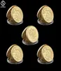 5PCS RETAIL ROSSIA ZODIAC DRAGON FLY ANIMAL LOONG GOLD GOLD GOLD GOLD COIN METAL ROUNDギフト装飾2283699