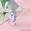 Cute Cartoon Unicorn Doll Car Key Chains Bag Pendant Phone Charm Couple Lover Girls Best Gift Kawaii Key Rings Accessories