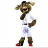 Högkvalitativ baseball Moose Mascot Costumes Halloween Fancy Party Dress Cartoon Character Carnival Xmas Advertising Birthday Party Costume Outfit