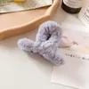 Korean Style Plush Hair Claws Clip Fairy Furry Hairstyle Headwear Women Party Elegant Hair Ornament Girls Cute Hairpins