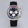 Мужские спортивные механические часы встанька Процесс водонепроницаемый светящийся 40 мм диаметром Rainbow Fashion Stare Choice J230404