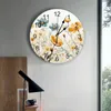 Horloges murales Fleur Plante Horloge Silencieuse Numérique Pour La Maison Chambre Cuisine Décoration Montre Suspendue