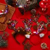 Weihnachtsdekorationen, LED-Stirnband, Rentiergeweih, leuchtende Kopfbedeckung, Kostümzubehör für Weihnachtsfeier, Urlaub, Drop-Lieferung, Amp3C