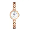 Armbanduhr Design Frauen Uhr Elegante Roségold -Quarz Luxus Casual Watch kleine Armbänder Relogio Feminino Uhr