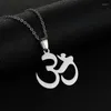 Anhänger Halsketten Edelstahl Buddhistische Sutra Halskette Hindu Männer und Frauen Schmuck Yoga Outdoor Sport
