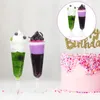 Décoration de fête 2 pièces petits modèles de crème glacée plantes artificielles réalistes simulées Dessert Planta Prop Simulation Faux gâteau Faux décor